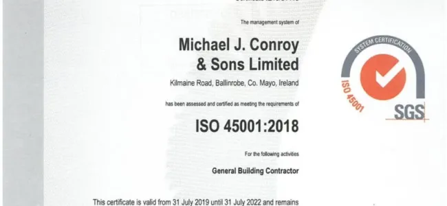 ISO 45001: 2018 Certification
