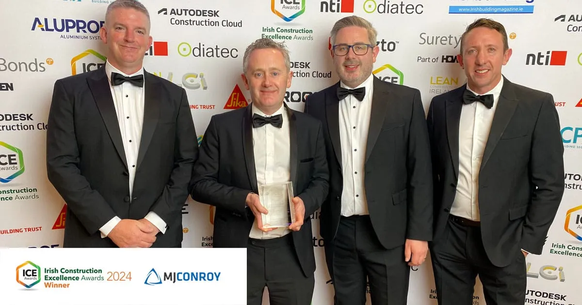 Featured image for MJ Conroy Triumphs at the 2024 Irish Construction Excellence Awards