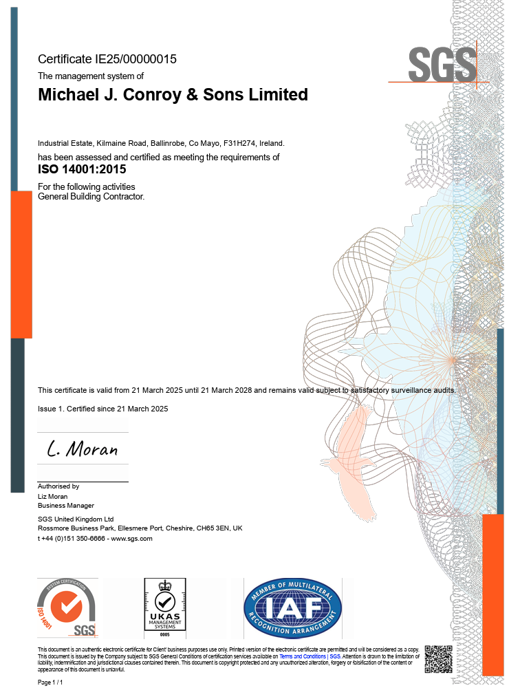 ISO 14001:2018 Certificate